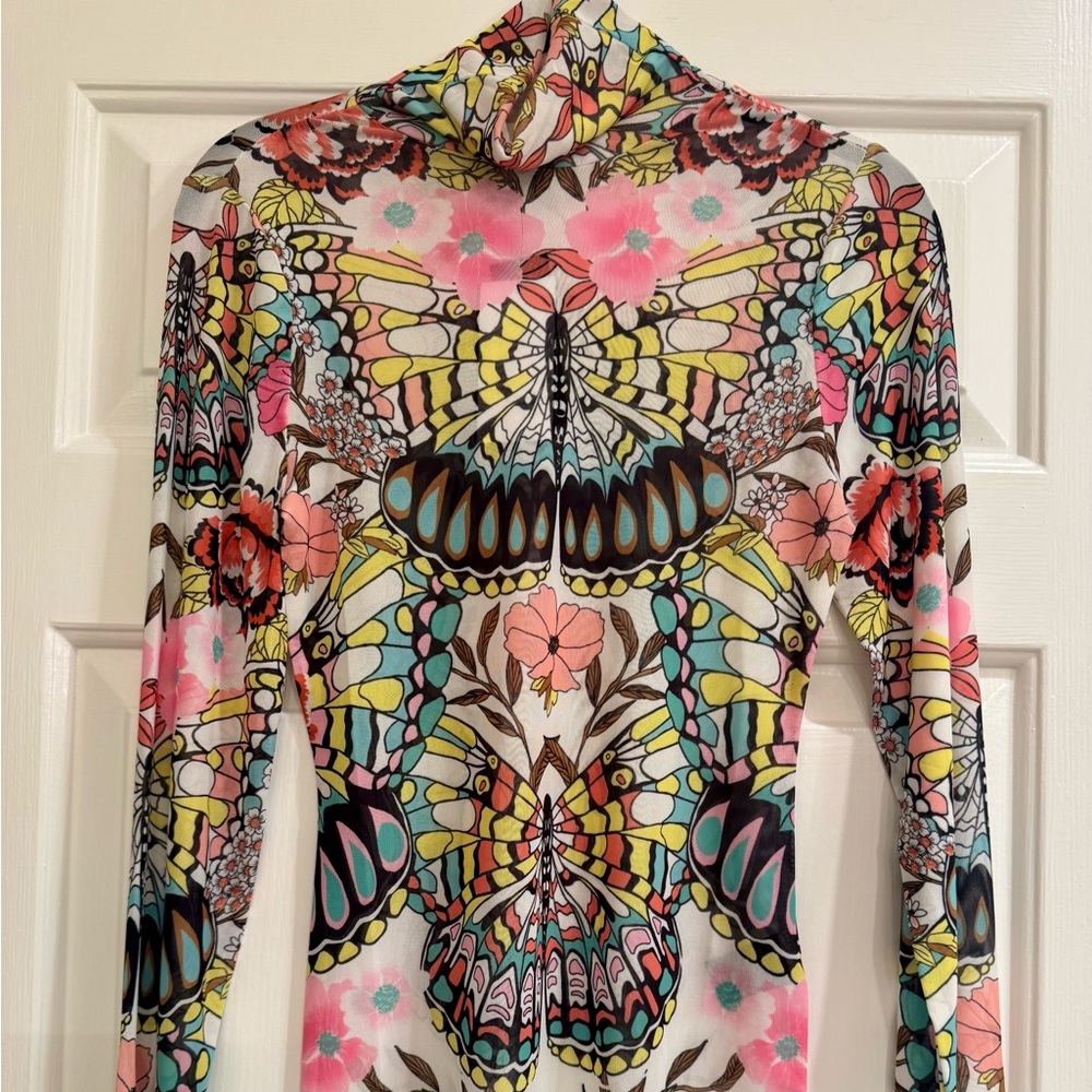 AFRM ZADIE POWER MESH TURTLENECK TOP - small.  Great spring colors